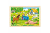 Pusselspel - Goki Wooden Puzzle Farm 24 pcs. Trä - 57317