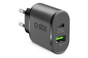 Mobile - Adapters & Chargers - SBS Väggladdare 25W - Svart - TETRPD25W