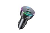 Mobile - Adapters & Chargers - Joyroom car charger 70W with 3 ports: USB 2 x USB C black (JR-CL26) - 6956116762261