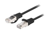 Nätverkskabel - Lanberg patch cable - 50 cm - black RAL 9004 - Svart - 0.5m - PCF6-20CC-0050-BK