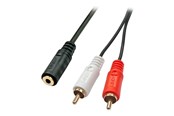 Ljudkabel - Lindy Premium audio adaptor - 25 cm - 35677