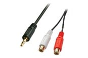 Ljudkabel - Lindy Premium audio adaptor - 25 cm - 35678