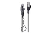 Nätverkskabel - Lindy patch cable - 30 cm - grey - Grå - 0.3m - 47600