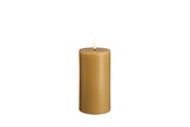 Decoration - Moods & More LED pillar candle - Honey mustard - 74x150 mm - M30-HM074150