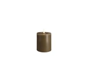 Decoration - Moods & More LED pillar candle - Melted Dark sand - 74x100 mm - M31-DS074100