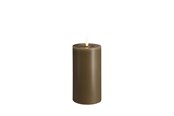 Decoration - Moods & More LED pillar candle - Melted Dark sand - 74x150 mm - M31-DS074150