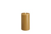 Decoration - Moods & More LED pillar candle - Melted Honey mustard - 74x150 mm - M31-HM074150