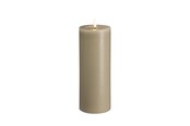 Decoration - Moods & More LED pillar candle - Melted Kit grey - 74x200 mm - M31-KG074200