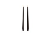 Decoration - Moods & More LED taper candle - Slim - Charcoal - 23x300 mm - 2 pcs - M50-CC023300