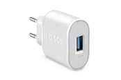 Mobile - Adapters & Chargers - SBS 2100 mAh USB travel charger - Vit - TETR1USB2AWFAST