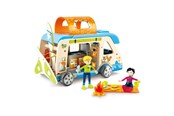 Dockor & Tillbehör - Hape Wooden Adventure Bus Dollhouse - E3407