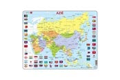 Pusselspel - Larsen Puzzles Map Asia with Flags 70 pcs. Golv - LA-K44-NL