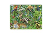 Pusselspel - Selecta Play Larsen Jigsaw Puzzle Animals - South American Rainforest 70 pcs. Golv - LA-FH10