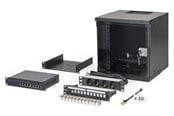 Rack chassis - DIGITUS DN-49101-SET - 10" Network Bundle | 6U Cabinet + Switch + Patch Panel | Unmounted - DN-49101-SET