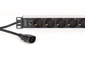 Strömkabel (extern) - DIGITUS 9-Port - 1U - Aluminum PDU - DN-95437
