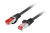 Nätverkskabel - Lanberg patch cable - 50 cm - black - Svart - 0.5m - PCF6-10CU-0050-BK