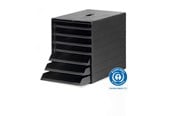 Skrivbordstillbehör - DURABLE Blankettbox med 7 st utdragbara brevkorgar och nedfällbart frontlock. - 1712001058