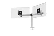 Monitorfäste - DURABLE Skärmhållare för 2 skärmar med justerbar höjd, vinkel och stående eller liggande läge. För montering på bord med kabelhål. - 508623