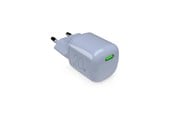 Mobile - Adapters & Chargers - Puro SBS MiniPro 20W USB-C väggladdare - GAN-teknik - Blå - PUFCMTCUSBC20WGLBLUE