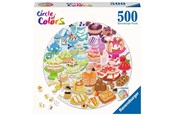 Pusselspel - Ravensburger Jigsaw Puzzle Round Circle of Colors Desserts Pastries 500st. 2D Pussel - 171712