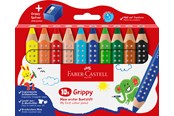 Skriv- och ritverktyg - Faber-Castell Colour pencil Grip set 10 with sharpener - 110636