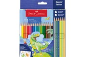 Skriv- och ritverktyg - Faber-Castell Col.pencil dino 18+6 cardboard wallet - 111222