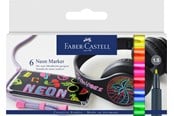 Skriv- och ritverktyg - Faber-Castell Neon marker cardboard wallet of 6 - 160806