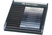 Skriv- och ritverktyg - Faber-Castell India ink Pitt Artist Pen B 12x grey - 267423