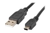USB-kabel - Lanberg - USB cable - USB to mini-USB Type B - 1.8 m - CA-USBK-10CC-0018-BK