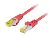 Nätverkskabel - Lanberg patch cable - 50 cm - red RAL 3017 - Röd - 0.5m - PCF6A-10CU-0050-R