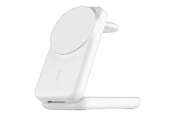 Mobile - Adapters & Chargers - Belkin UltraCharge wireless charging stand - 3-in-1 magnetic foldable with Qi2 - + AC power adapter - 25 Watt - MFI Certified - WIZ036KQWH