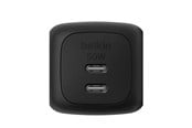 Mobile - Adapters & Chargers - Belkin BoostCharge 50W Dual USB-C PD Wall Charger with PPS BLK - WCH019KQBK