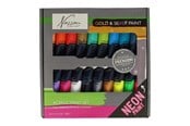 Hobby Tillbehör - Nassau Acrylic Paint Fluorescent and Metallic Colors 18x36 ml - AR0701/22RT