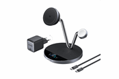 Mobile - Adapters & Chargers - Anker Prime Trådlös Laddningsstation (3-i-1 MagGo AirCool Dock Stand) – Svart - B25X7G11