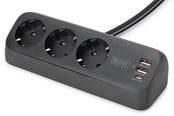Strömkabel (extern) - DIGITUS 3-Way Desk Power Socket. - DA-70625