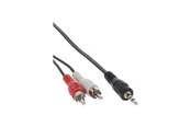 Ljudkabel - InLine 2 x RCA male - 3.5 mm male cable 50 cm - AVK118-050