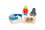 Dockor & Tillbehör - Goki Flexible Dolls Fynja & Fabio 6 Outfits - 51482