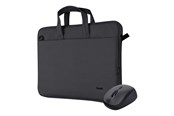 Väskor - Trust Bologna - notebook carrying case + mouse - Black - 24988