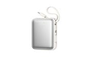 PowerBank - Joyroom JR-PBF27 10000mAh 22.5W Powerbank with Built-in USB-C and Lightning Cables - White PowerBank - Vit - 10000 mAh - JR-PBF27_W