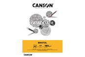 Konst- och hantverksmaterial - Canson Graduate Bristol A4 180G Pad 20 SH - 17-400110383
