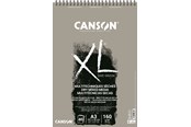 Konst- och hantverksmaterial - Canson XL Sand Grain A3 160G Grey Spiral 40 SH - 17-400110396