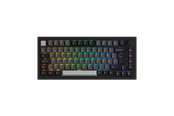 Tangentbord - Akkogear 5075B Plus-S - Black&Silver - Akko Rosewood - Gaming Keyboard - Utan numpad - Universal - Svart - 6925758632959