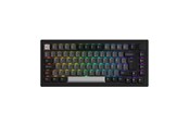 Tangentbord - Akkogear 5075B Plus-S - Black&Silver - Akko V3 Lavender Purple Pro - Gaming Keyboard - Utan numpad - Universal - Svart - 6925758633345