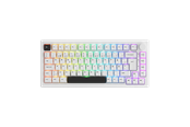 Tangentbord - Akkogear 5075B Plus-S - Black&White - Akko Rosewood - Gaming Keyboard - Utan numpad - Universal - Vit - 6925758632966