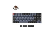 Tangentbord - Keychron K1 Pro QMK/VIA Wireless RGB Hot Swap Low Profile Brown - Gaming Keyboard - Utan numpad - Nordisk - Svart - K1P-H3P-BO