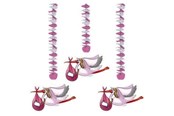 Leksaker - Folat BV - Pink Hanging Decoration 3 pcs. - 09266