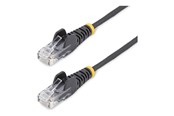 Nätverkskabel - StarTech.com patch cable - black - Svart - 0.25m - N6PAT25CMBKS