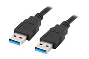 USB-kabel - Lanberg - USB cable - USB Type A to USB Type A - 50 cm - CA-USBA-30CU-0005-BK