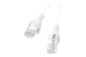 Nätverkskabel - Lanberg patch cable - 3 m - white RAL 9010 - Vit - 3m - PCU5-10CC-0300-W