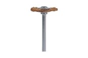 Borr & Bits - Dremel 535 - wire wheel brush - for aluminium metal pipes stainless steel sheet metal copper silver gold cast iron soft metal brass hardened steel (pack of 2) - 26150535JA